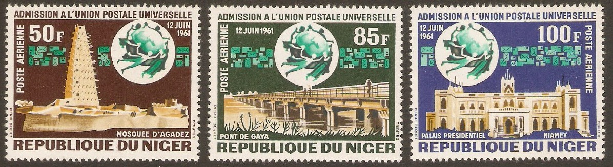 Niger 1963 UPU Anniversary set. SG132-SG134.