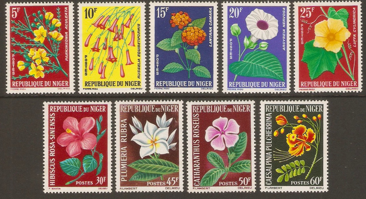 Niger 1964 Flowers Set. SG159-SG167.