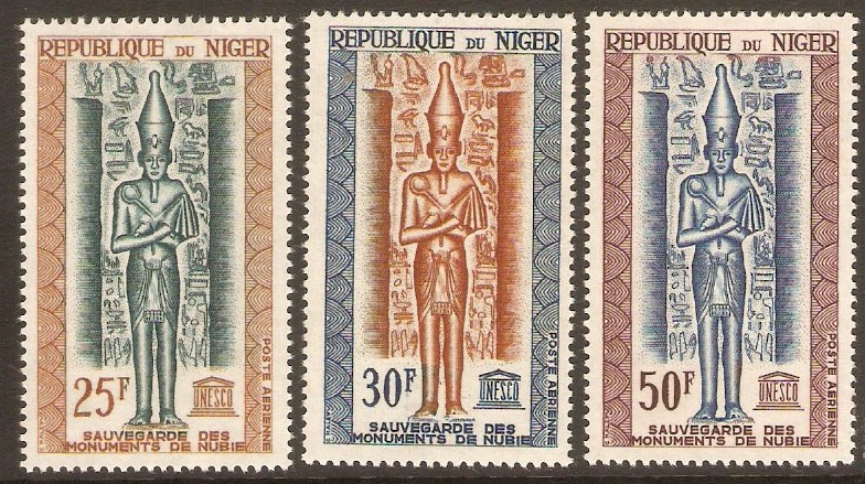Niger 1964 Nubian Monuments Set. SG168-SG170.