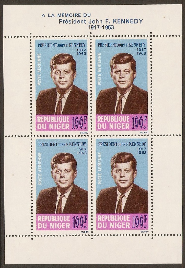 Niger 1964 Kennedy Commemoration sheet. SG174a.