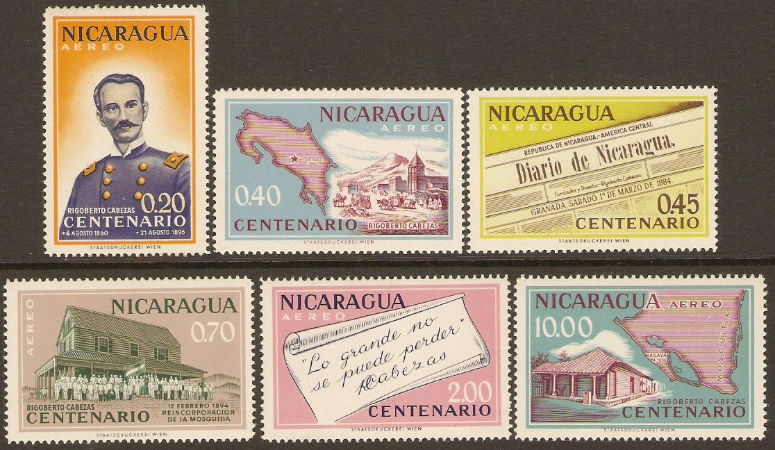 Nicaragua 1961 Cabezas Commemoration Set. SG1433-SG1438.