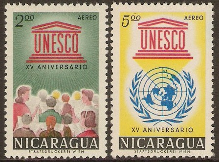Nicaragua 1962 UNESCO Anniversary Set. SG1460-SG1461.