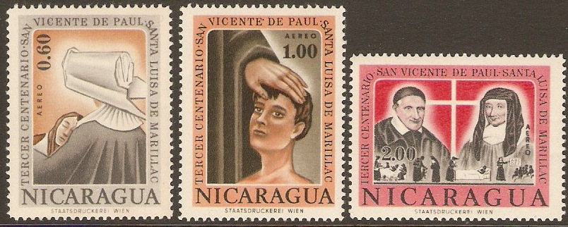 Nicaragua 1963 Saints Commemoration Set. SG1478-SG1480.