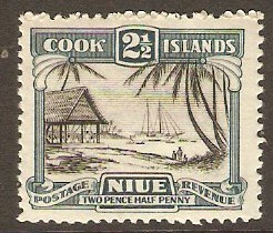 Niue 1932 2d Black and slate-blue. SG65.
