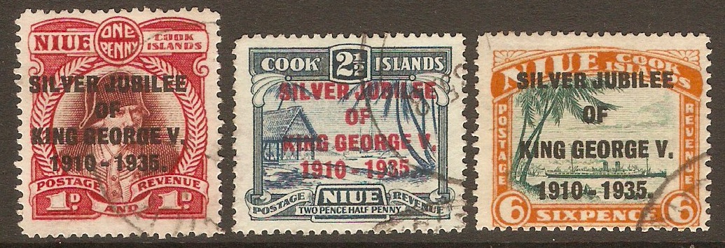 Niue 1935 Silver Jubilee Set. SG69-SG71.