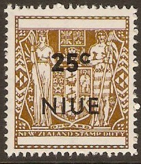 Niue 1967 25c deep yellow-brown. SG135.