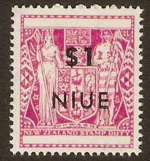 Niue 1967 $1 magenta. SG137.