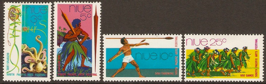 Niue 1972 Arts Festival Set. SG166-SG169.