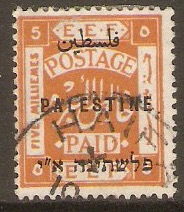 Palestine 1921 5m Yellow-orange. SG64.