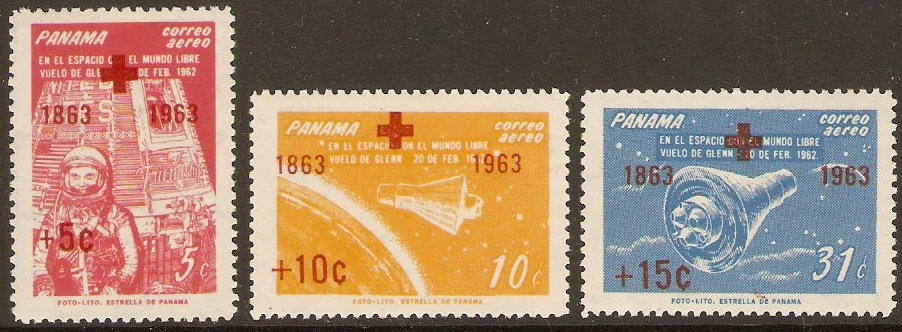 Panama 1963 Red Cross Centenary Set. SG781-SG783.