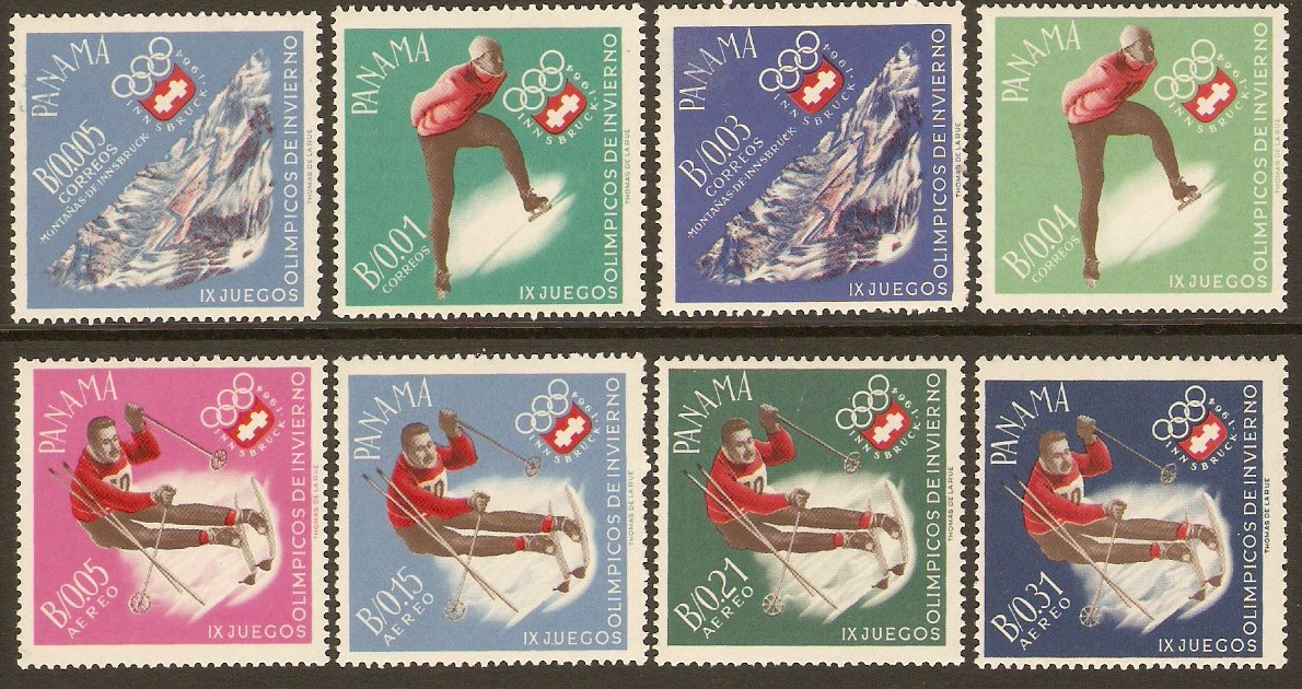 Panama 1963 Winter Olympics Set. SG811-SG818.