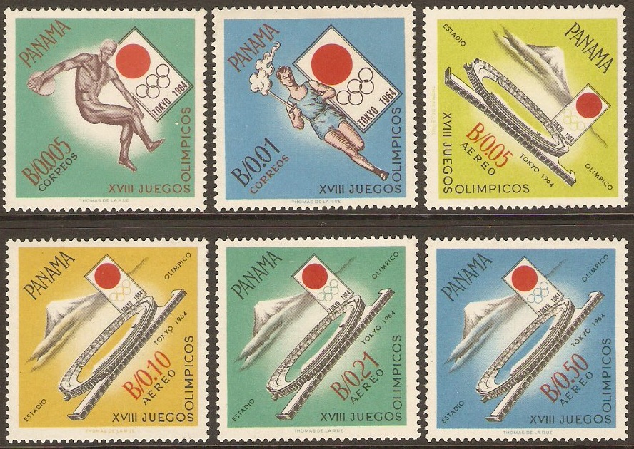 Panama 1964 Tokyo Olympics Set. SG858-SG863.