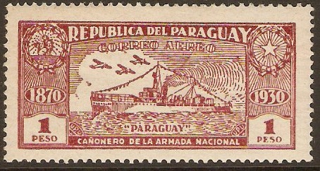 Paraguay 1931 1p Claret. SG397.