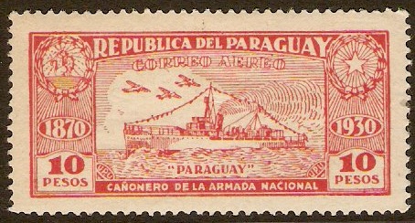 Paraguay 1931 10p Scarlet. SG407.