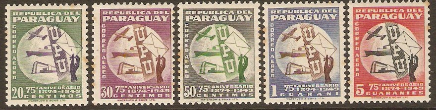 Paraguay 1950 UPU Anniversary Set. SG691-SG695.