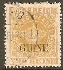 Portuguese Guinea 1881 20r Bistre. SG21.