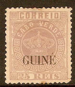Portuguese Guinea 1885 25r Deep lilac. SG28.