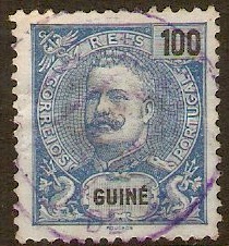 Portuguese Guinea 1898 100r Blue on blue. SG74.
