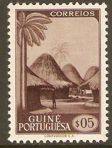 Portuguese Guinea 1948 5c Chocolate. SG304.