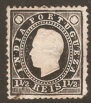 Portuguese India 1886 1½r Black. SG244.