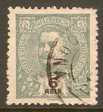 Portuguese India 1903 6r Green. SG328.