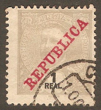 Portuguese India 1911 1r Pale grey. SG338.