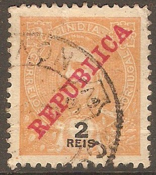 Portuguese India 1911 2r Orange. SG340.