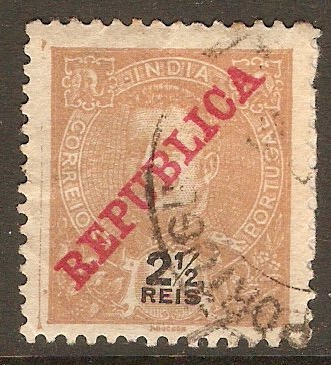 Portuguese India 1911 2½r Chestnut. SG341.