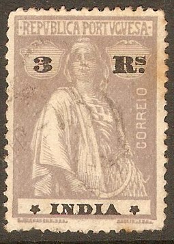 Portuguese India 1915 3r Grey-lilac. SG465.