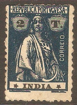 Portuguese India 1915 2t Deep blue. SG482.