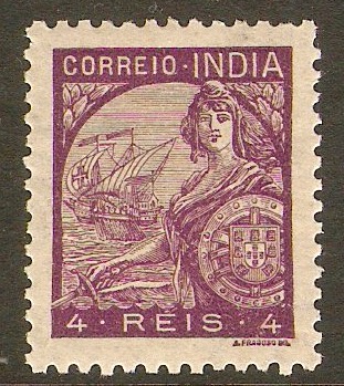 Portuguese India 1933 4r Mauve. SG506.