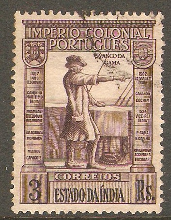 Portuguese India 1938 3r Slate-violet. SG521.
