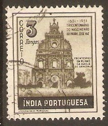 Portuguese India 1951 3t Grey-green and black. SG602.