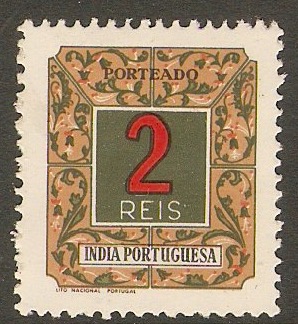 Portuguese India 1952 2r Postage Due. SGD606.