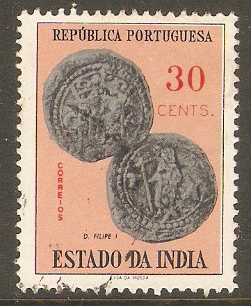 Portuguese India 1959 30c Coins series. SG691.