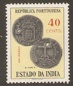 Portuguese India 1959 40c Coins series. SG692.