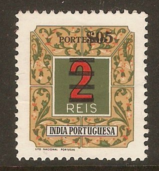 Portuguese India 1959 5c on 2r Postage Due. SGD688.