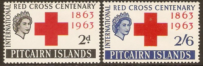 Pitcairn Islands 1963 Red Cross Set. SG34-SG35.