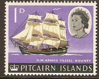 Pitcairn Islands 1964 1d HMS Bounty. SG37.