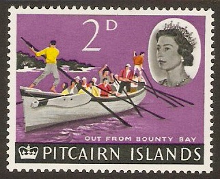 Pitcairn Islands 1964 2d "Out from Bounty Bay" Stamp. SG38.