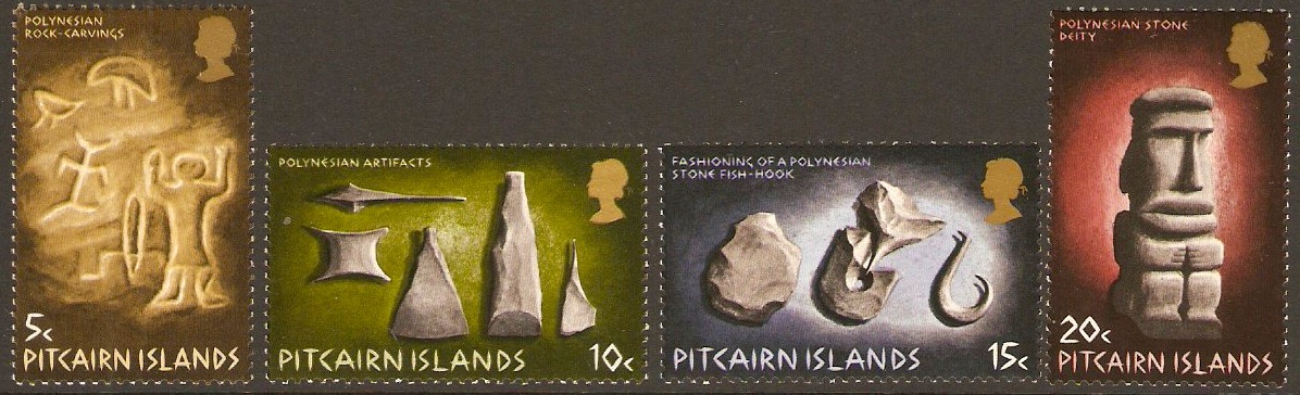 Pitcairn Islands 1971 Polynesian Artifacts Set. SG116-SG119.