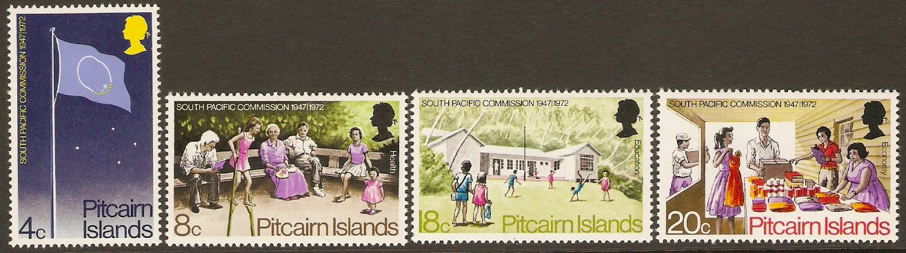 Pitcairn Islands 1972 Pacific Commission Set. SG120-SG123.