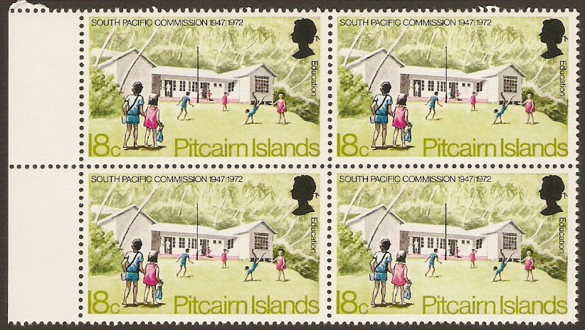 Pitcairn Islands 1972 18c Pacific Commission Series. SG122.