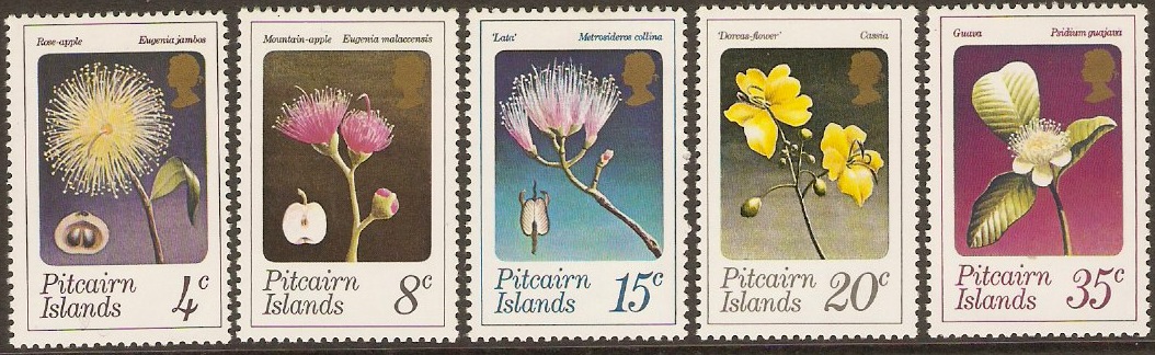 Pitcairn Islands 1973 Flowers Set. SG126-SG130.