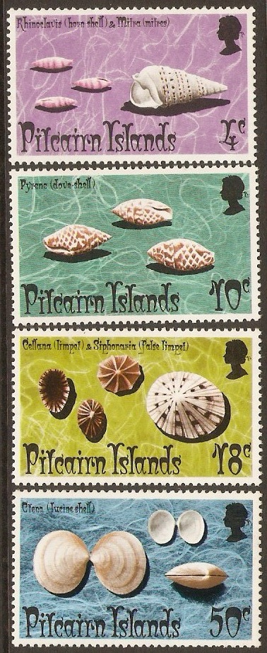 Pitcairn Islands 1974 Shells Set. SG147-SG150.