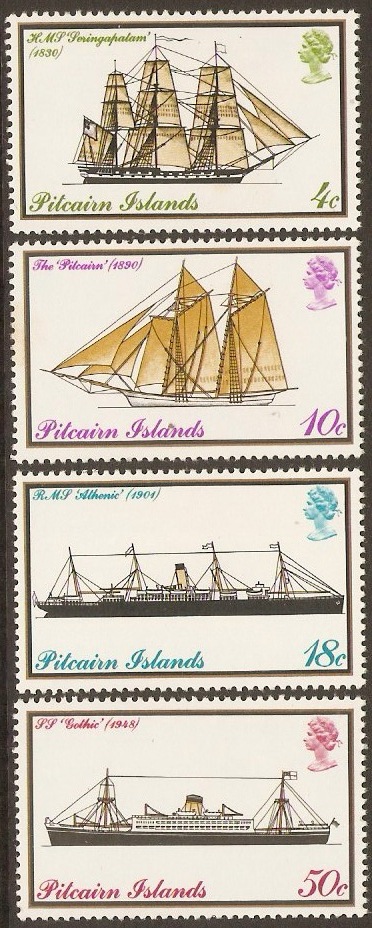 Pitcairn Islands 1975 Mailboats Set. SG157-SG160.