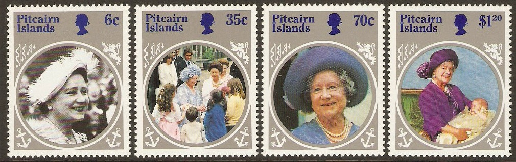 Pitcairn Islands 1985 Queen Mother Set. SG268-SG271.