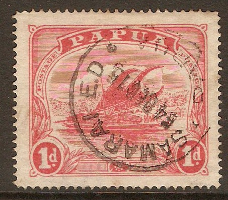 Papua 1911 1d Rose pink. SG85.