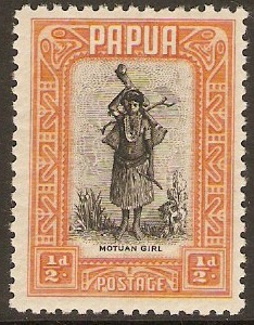Papua 1932 ½d Black and orange. SG130.