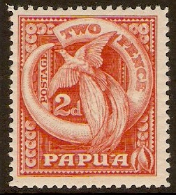 Papua 1932 2d Red. SG133.